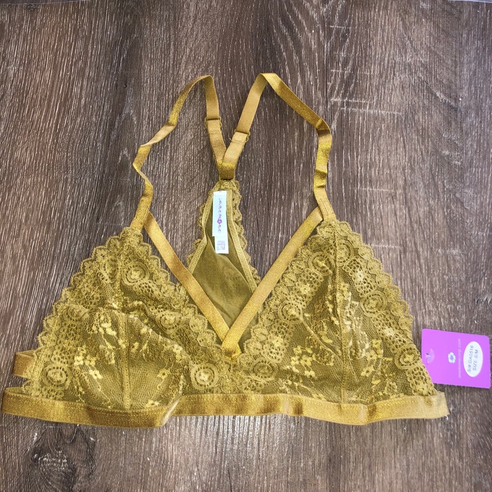 Lace Triangle Racerback Bralette - Picture 3 of 5